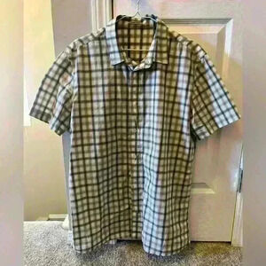 Mens Bottega Veneta S/S Button  Down Canvas Shirt